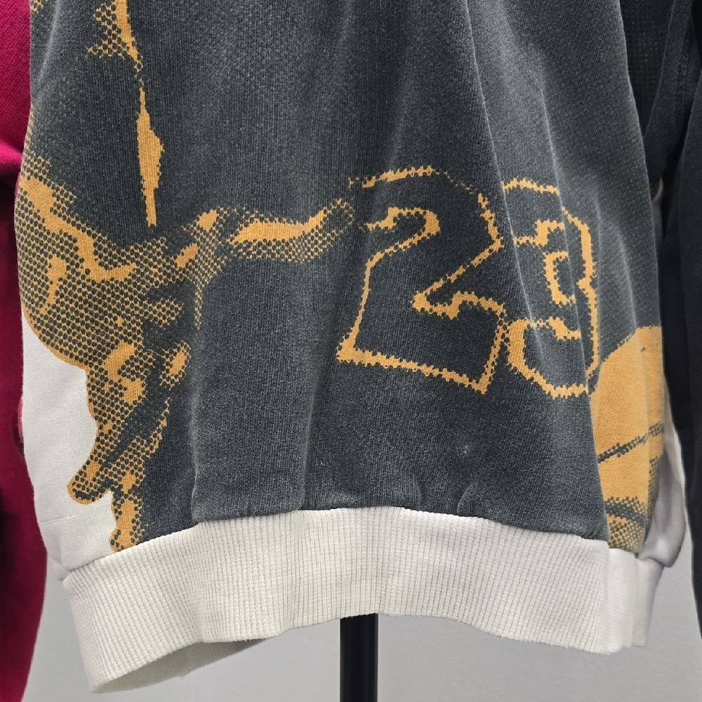 Vintage Nike Air Jordan VII 1992 All Over Print Sweatshirt L Jumpman 23 - Picture 9 of 17